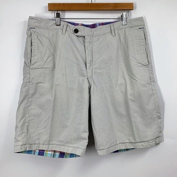 Tommy Bahama Men's Make It a Double Plaid & Striped Reversible Shorts Size 38 - Picture 3 of 15